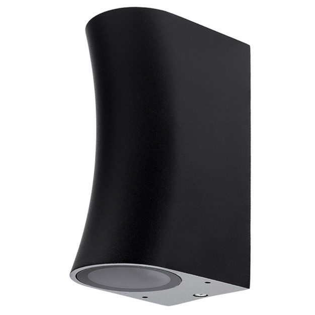 Optonica WALL LAMP ALUMINIUM BLACK BODY 2xGU10 SOCKET