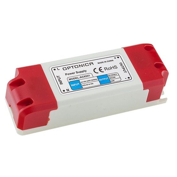 Optonica LED Plastic Case Power Supply 12V 3 Years Warranty