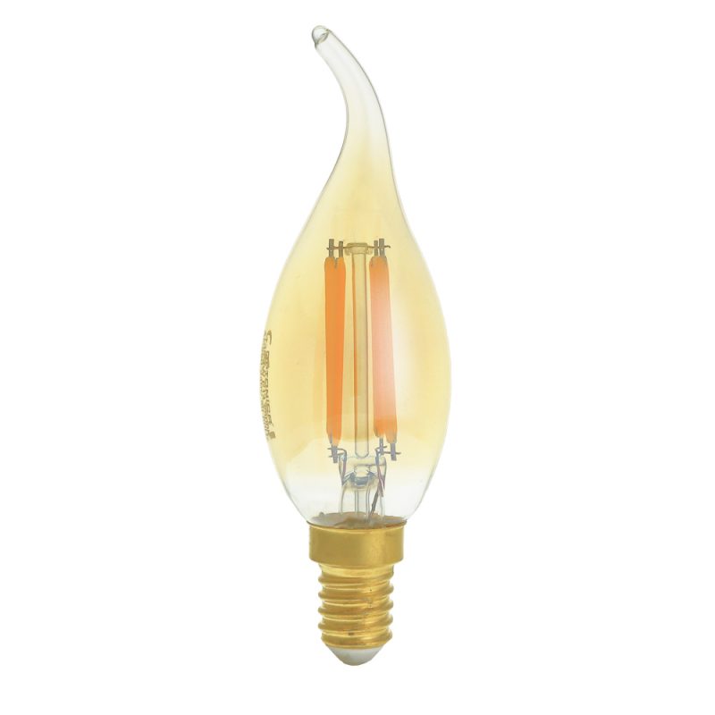Optonica LED Candle Bulb E14 T35 Golden Glass