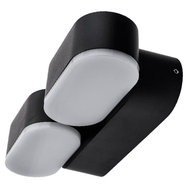 Optonica LED Wall Light Epistar 2x6W Black Body Rotatable