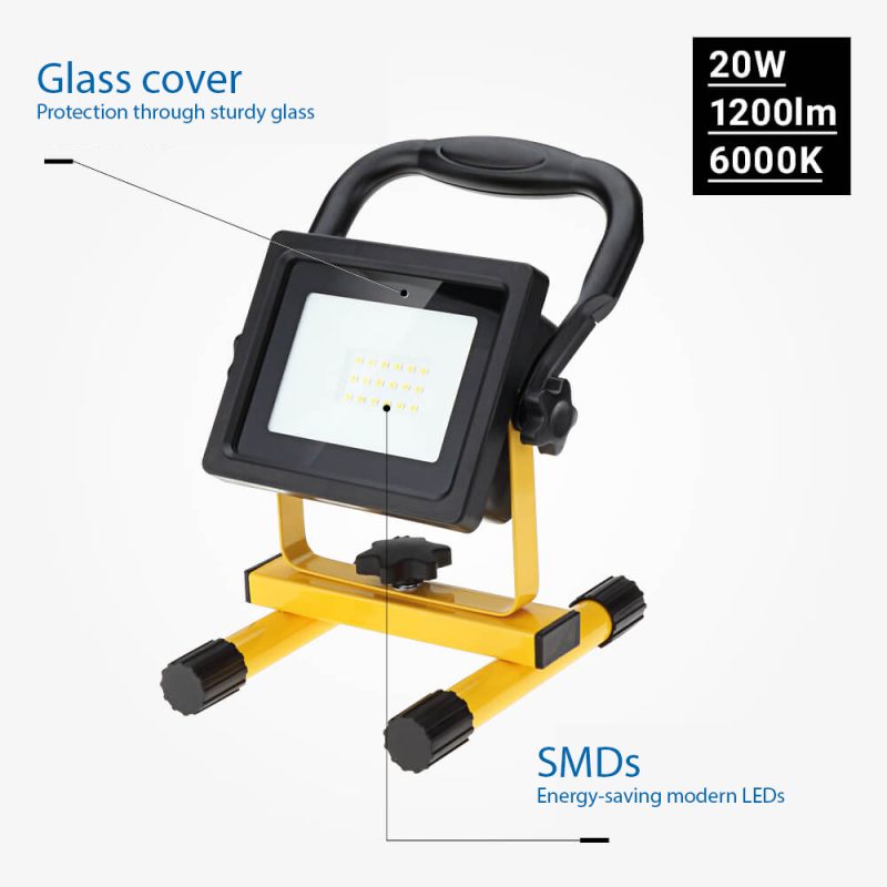 Optonica LED Portable Rechargeable Floodlight 1200 Lm IP44