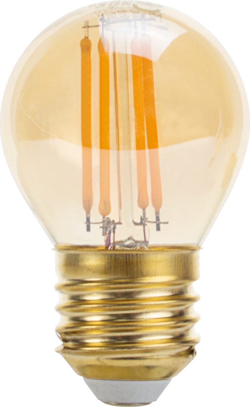 Optonica LED Plastic Bulb G45 E27 4W Golden Glass Dimmable