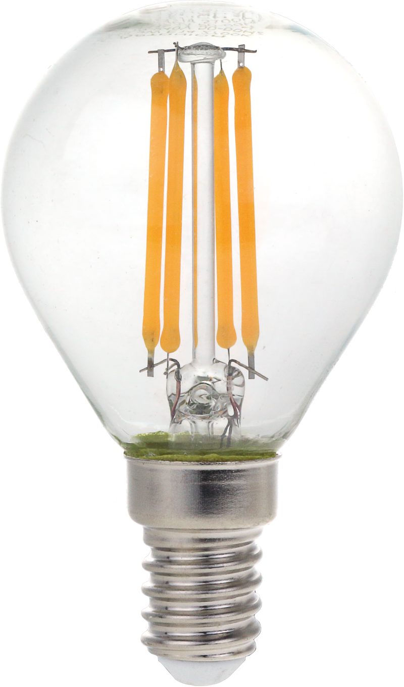 Optonica LED Bulb Filament G45 E14 Clear Glass Dimmable