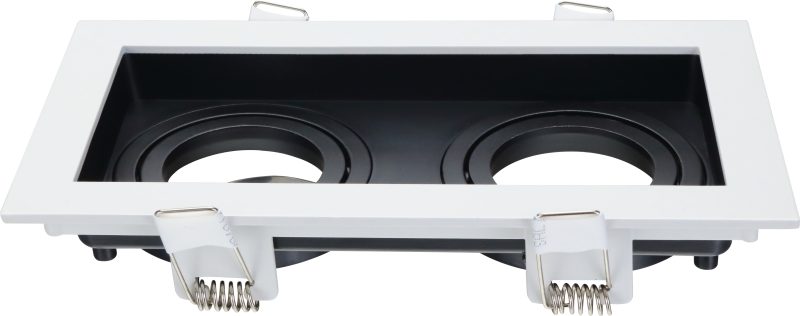 Optonica Spotlight Fixture Square Aluminium White/Black Max 35W
