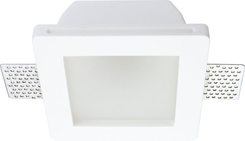 Optonica Ceiling Fitting Trimless Recessed Square Frosted Glass