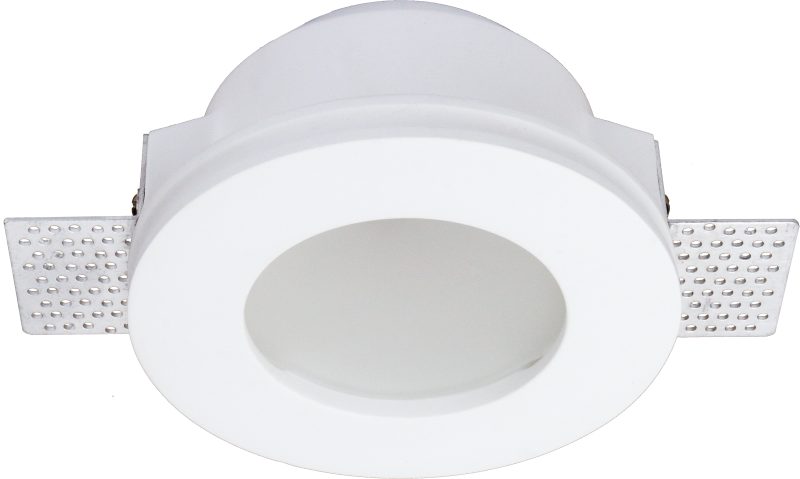 Optonica Ceiling Fitting Trimless Recessed Round Frosted Glass