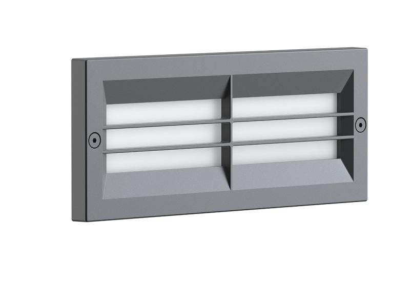 Optonica Wall Lamp Aluminium Clear PC E27 Socket IP54