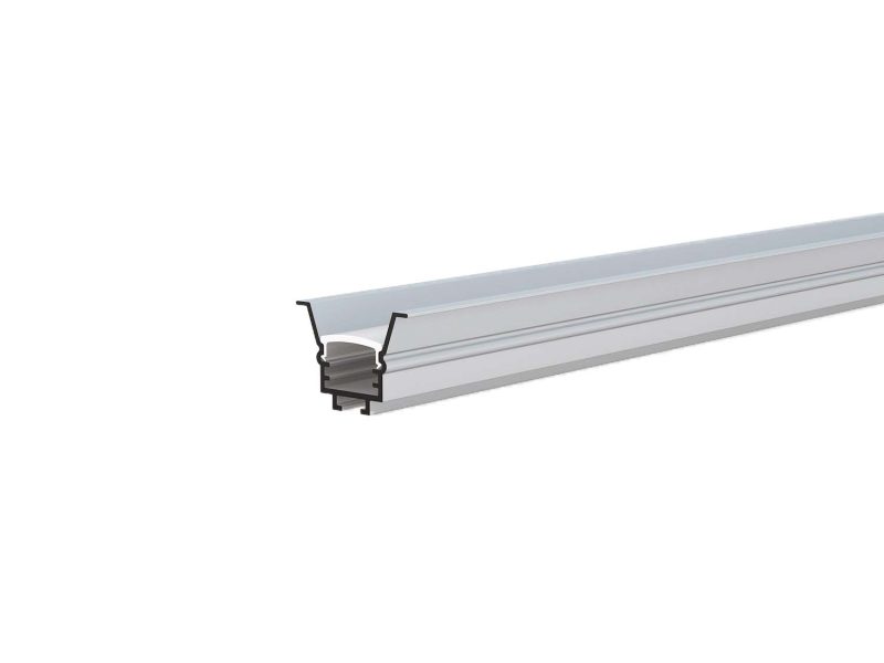 Optonica Aluminium Profile for LED Strip Silver Body/White Cover L=2M
