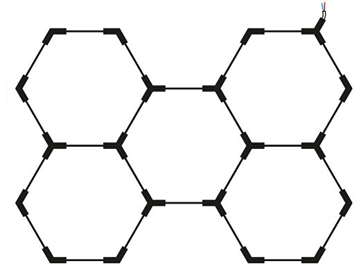 Optonica Hexagon SET Lights 5HEXS 192W With Accessories