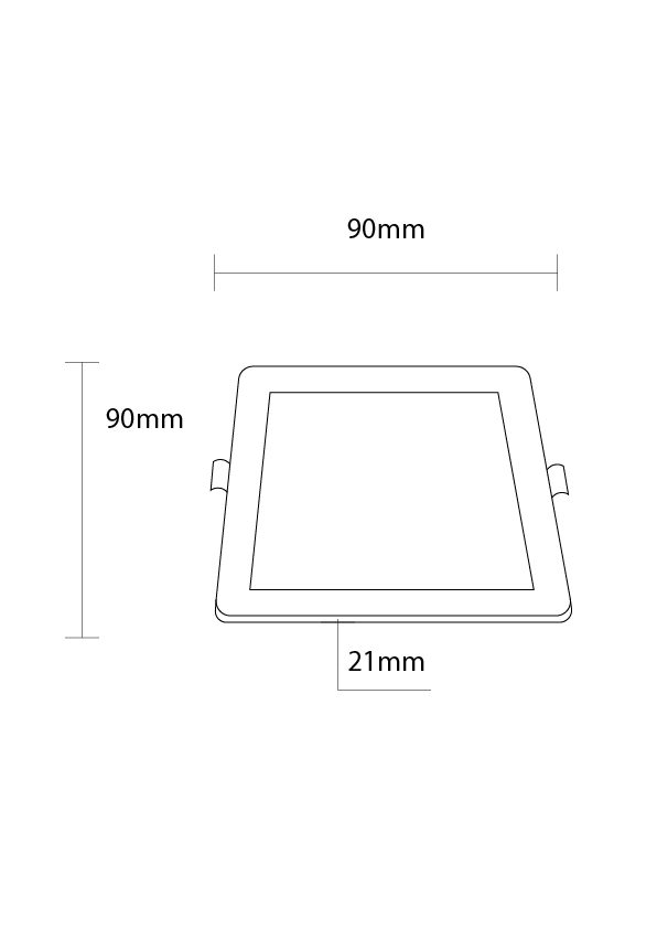 Optonica 3W LED Built-In Slim Module Square 3CCT White