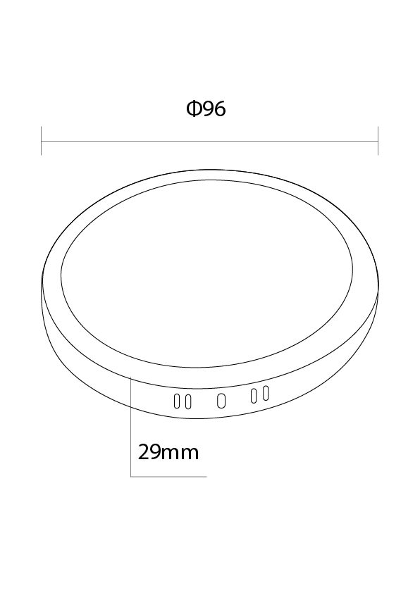 Optonica 6W LED Surface Panel Round 3CCT White