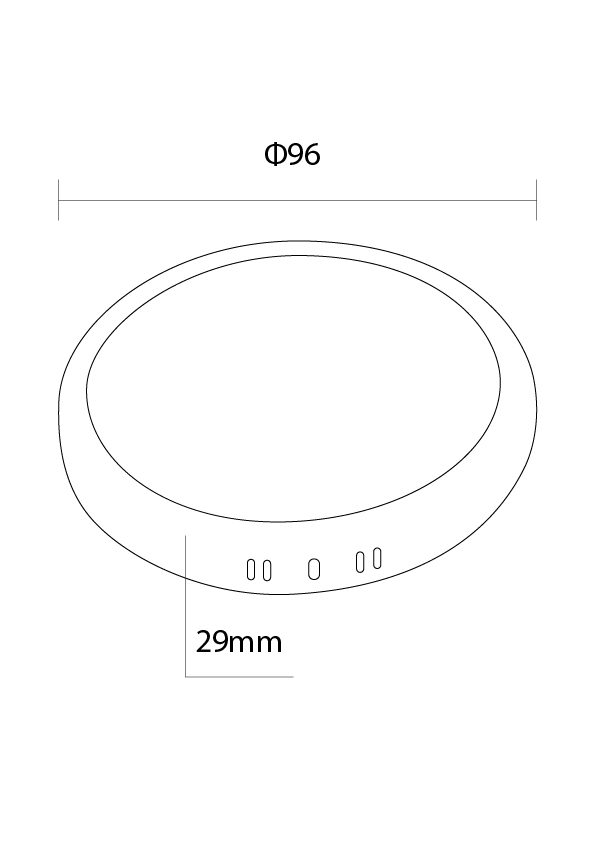 Optonica 6W LED Surface Panel Round 3CCT Black