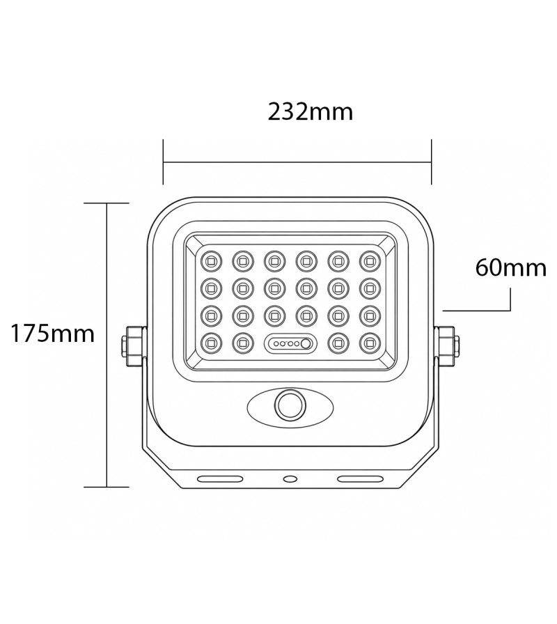 Optonica LED Solar Floodlight IP65 + SENSOR + REMOTE CONTROL