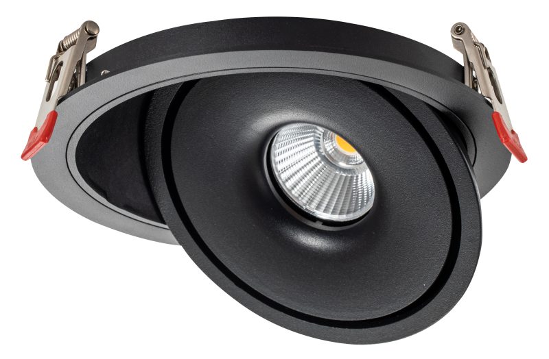 Optonica LED COB Downlight 10W ROUND ROTATABLE BLACK - BRIDGELUX