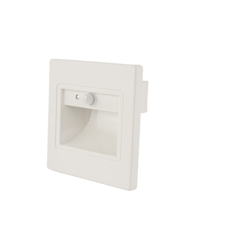 Optonica LED Step Light Square 1W 3000K IP20 White + Sensor