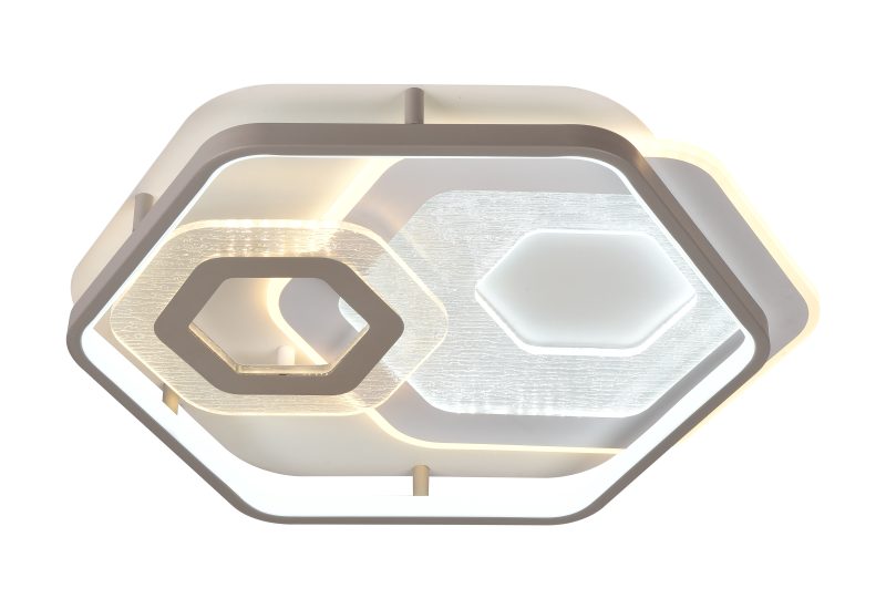 Optonica LED Ceiling Light 84W White/Grey Body CCT + Remote Control
