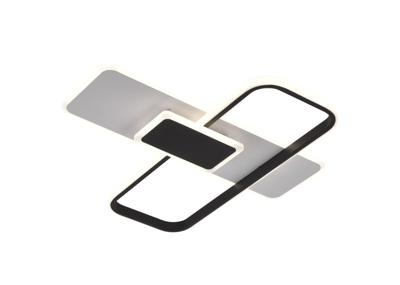 Optonica LED Ceiling Light 68W White/Black Body CCT + Remote Control