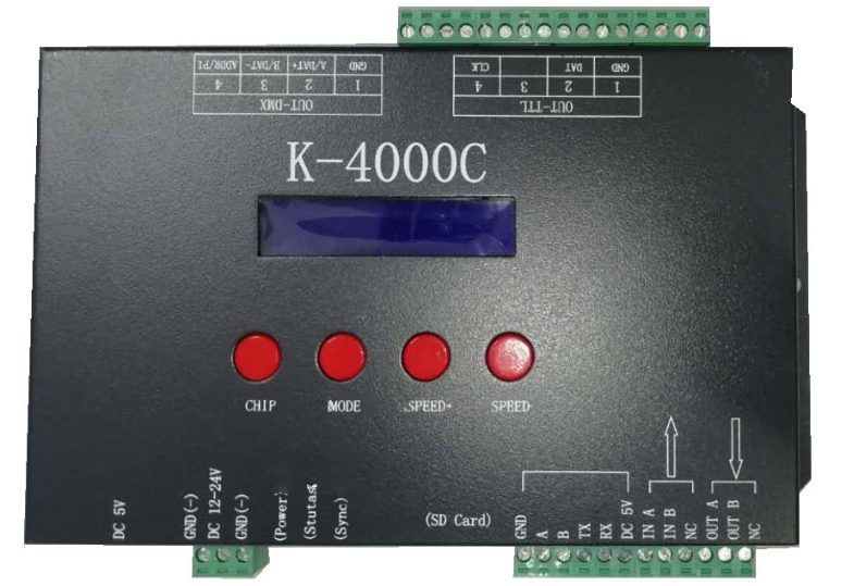 Optonica DC5V DMX/SPI Controller - 4 Output Ports