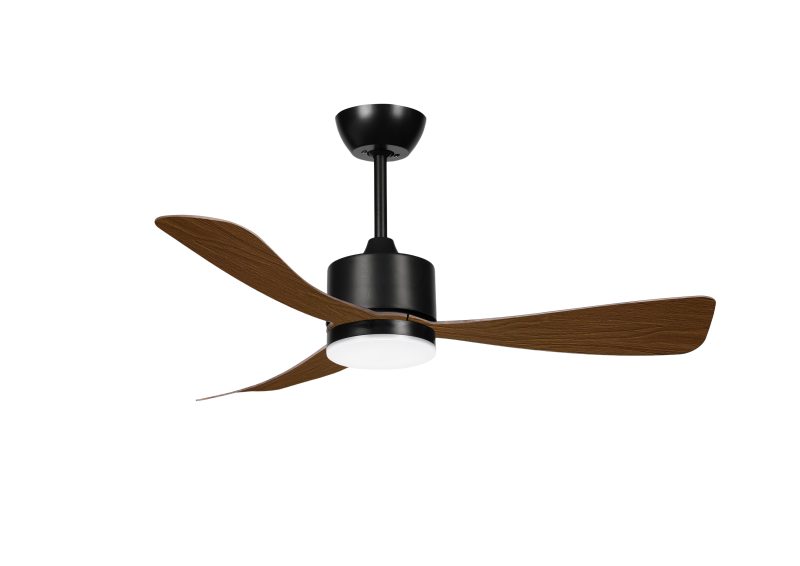 Optonica LED FAN Ceiling 18W/3CCT Nero/Legno + Telecomando