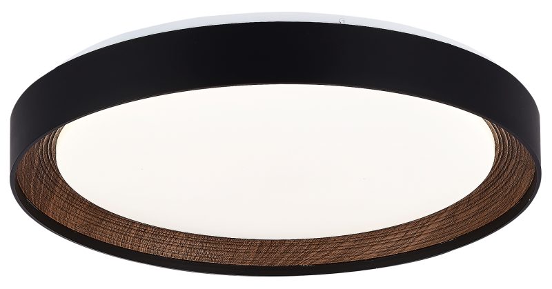 Optonica LED Ceiling Light Black/Walnut 54W 3CCT-Memory + Remote Control