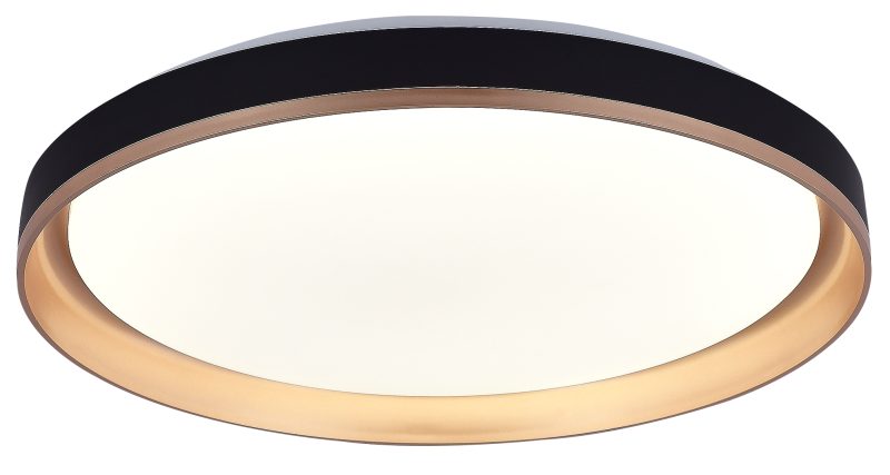 Optonica LED Ceiling Light Black/Gold 36W 3CCT-Memory + Remote Control