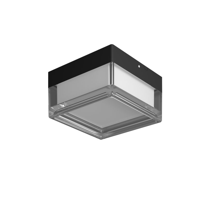 Optonica LED Outdoor Ceiling Light Square Black/White 9W 3CCT IP65