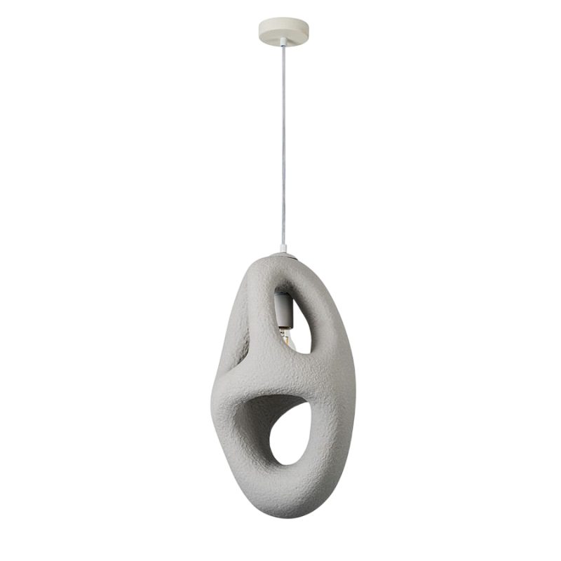 Optonica LED Pendelleuchte E27 Weiß/Grau
