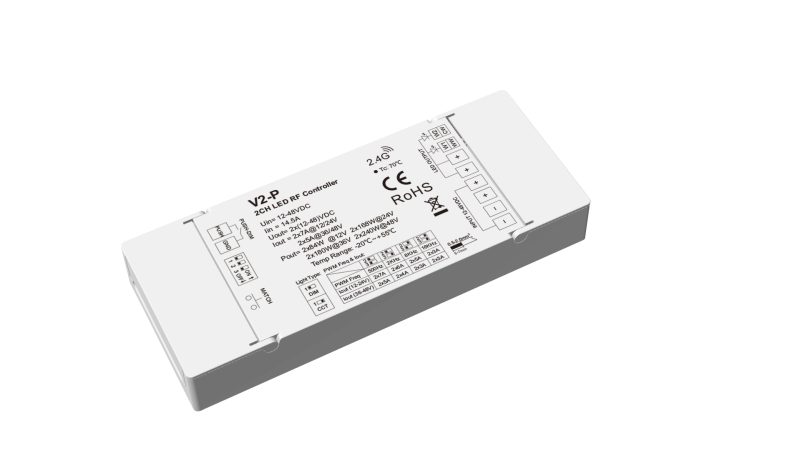 Optonica 1/2CH DIM oder CCT LED Controller 12-48VDC V2-P Weiß