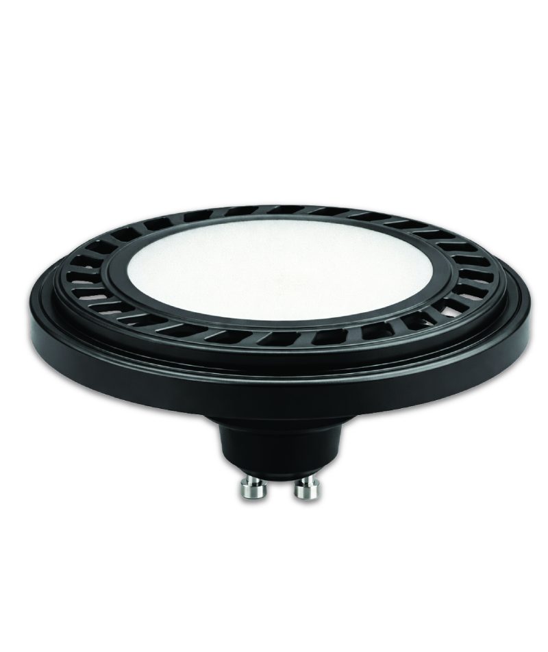 Optonica LED AR111/GU10 15W 120° - Plastica Nera