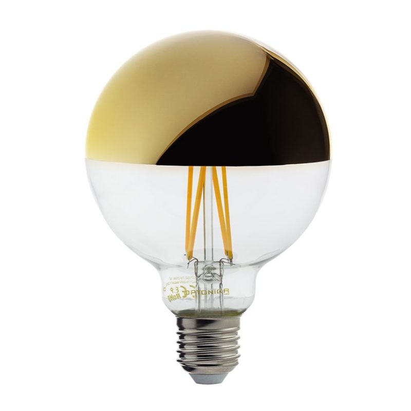 Optonica LED Bulb G95 E27 Galf Golden Glass