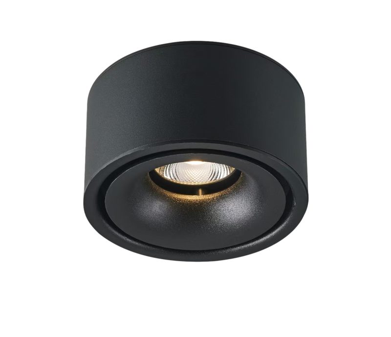 Optonica LED Downlight Surface Mount 10W Black 3000K BRIDGELUX-CHIP