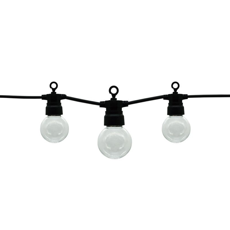 Optonica Black Outdoor String Light With Bulbs 20pc 10M + 3M Cable