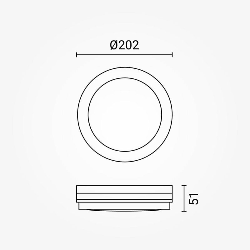 Optonica LED Outdoor Ceiling Light White 20W CCT IP65 - MICROWAVE SENSOR
