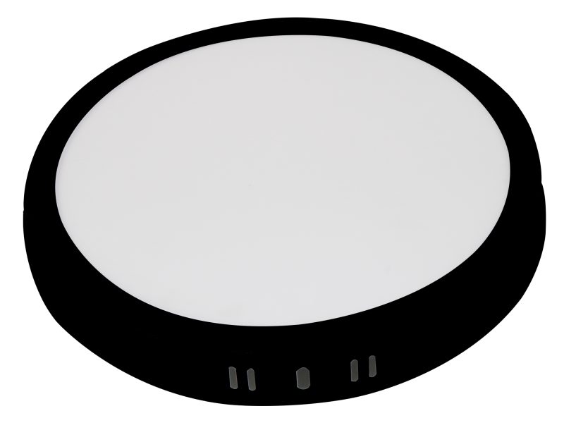 Optonica 12W LED Surface Panel Round 3CCT Black