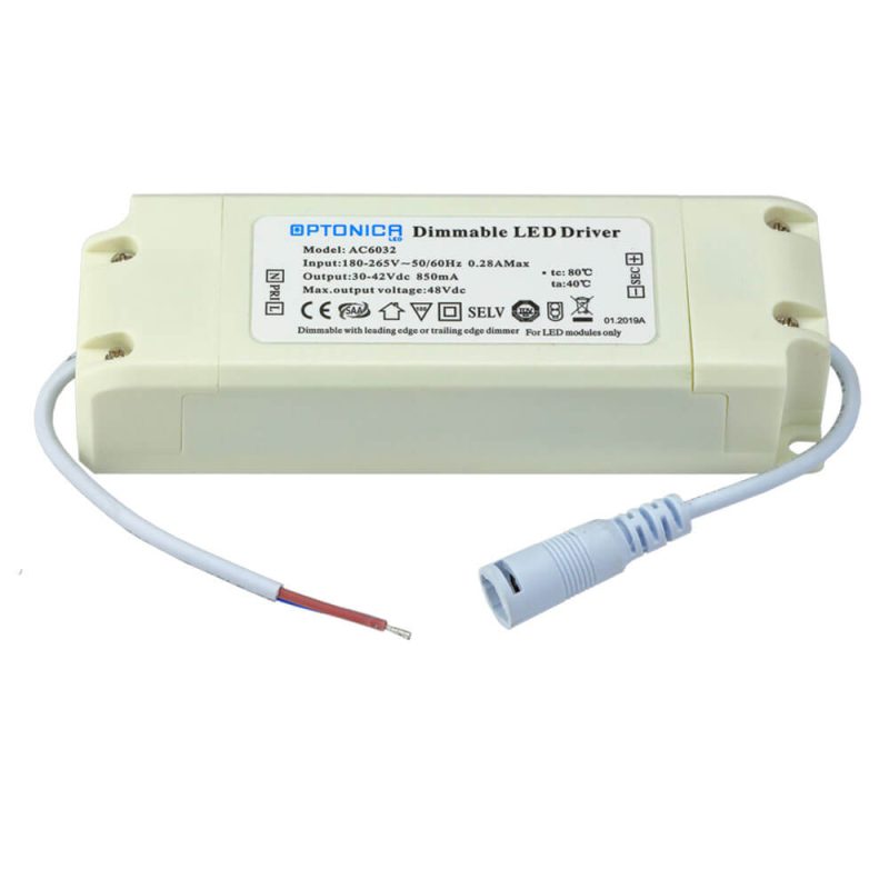 Optonica Dimmable Power Supply for LED Panel 36W 850mA