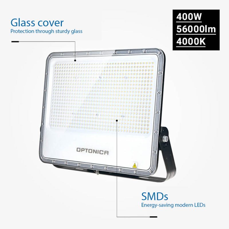 Optonica LED SMD Floodlight Black Body IP65 - LUMILEDS Chip
