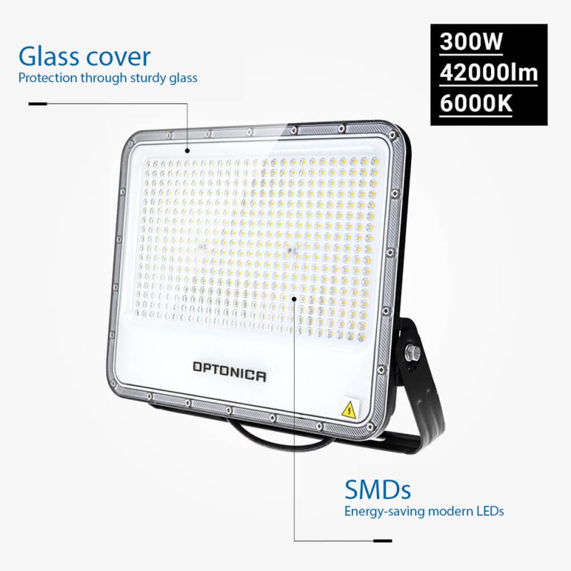 Optonica LED SMD Floodlight Black Body IP65 - LUMILEDS Chip