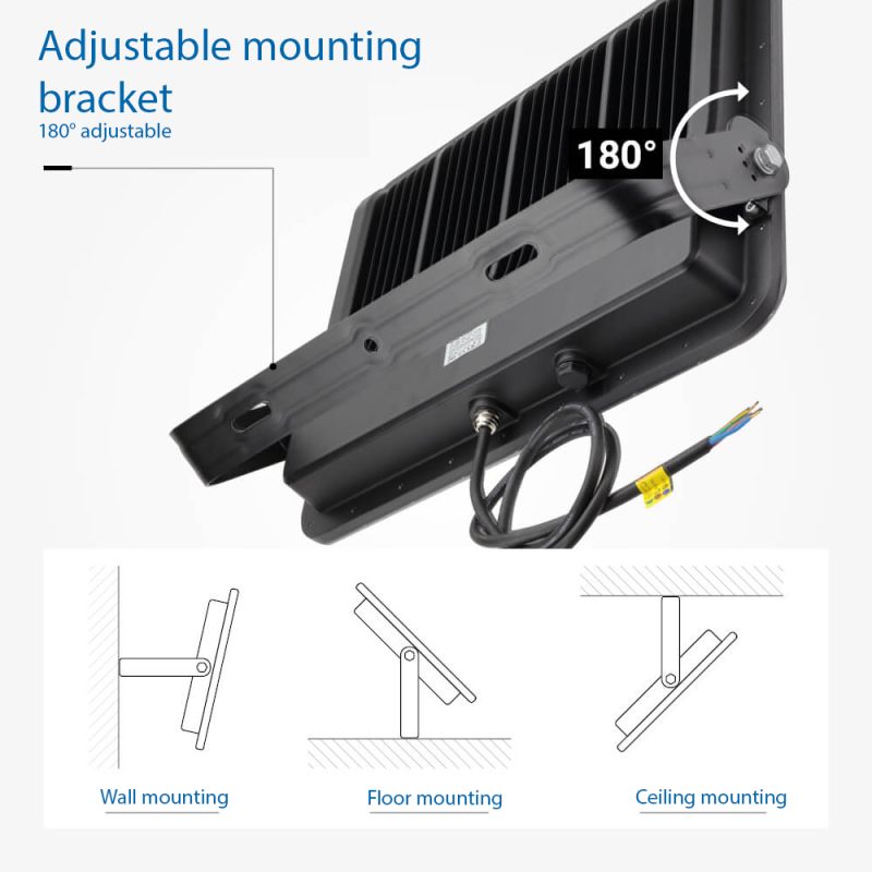 Optonica LED SMD Floodlight Black Body IP65 - LUMILEDS Chip