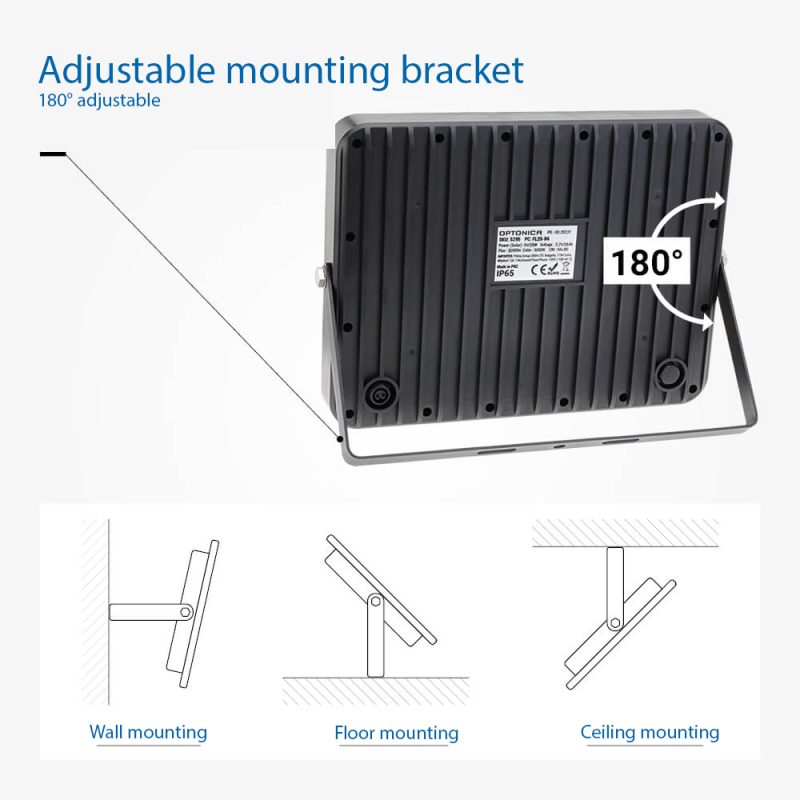 Optonica LED Flutlicht mit Solarpanel