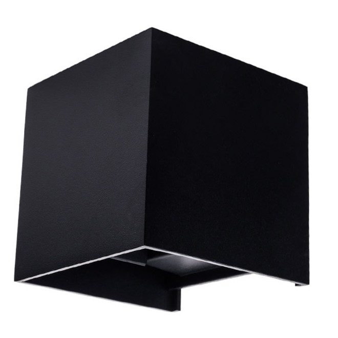 Optonica LED Wall Light Black Body Square