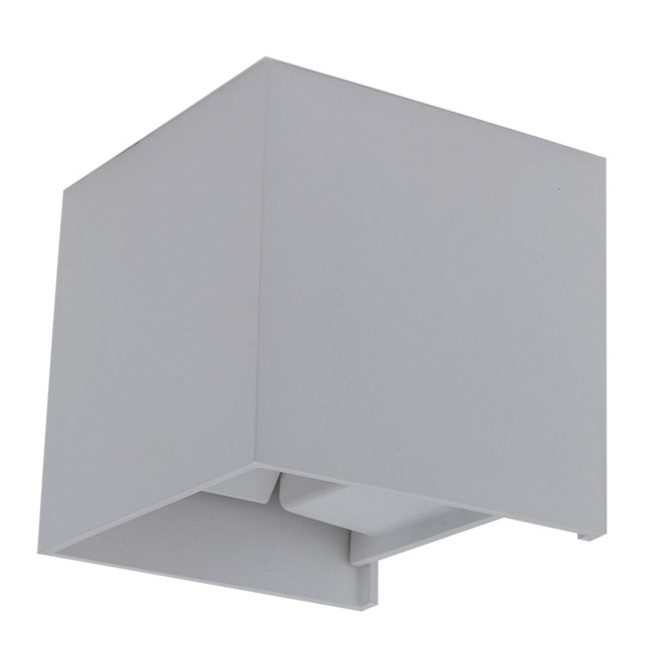 Optonica LED Wall Light Grey Body Square