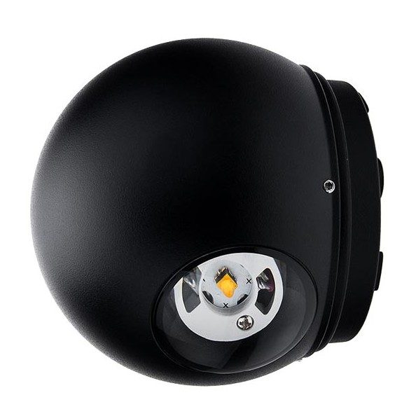 Optonica LED Wall Light Round Black Body
