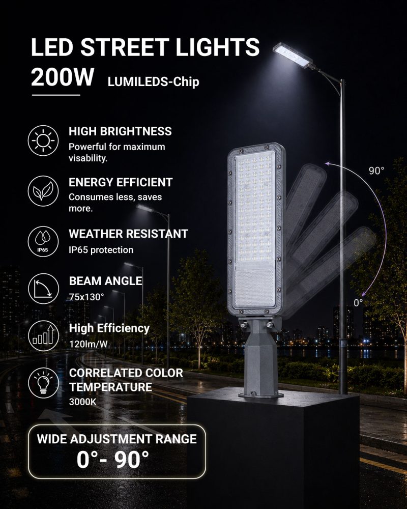 Optonica LED Street Light LUMILEDS-Chip 75x130° 5 Year Warranty