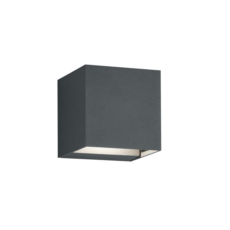 Trio Lighting Adaja LED outdoor wall light cube 2x3W 3000K anthracite