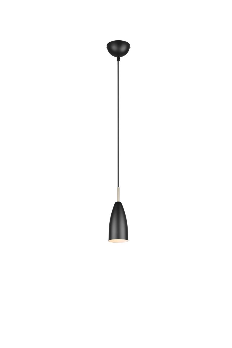 Trio Lighting Farin lampada a sospensione 1xE14 nero opaco, altezza 150 cm
