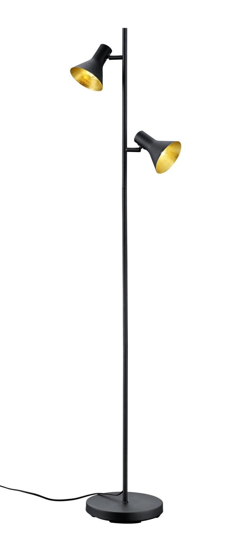 Trio Lighting Nina adjustable floor lamp black gold 2xE14