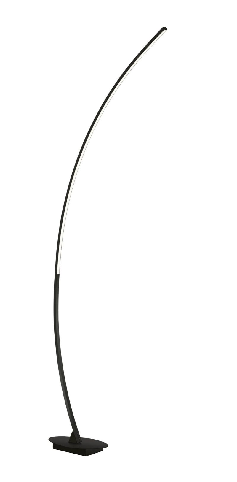 Trio Lighting Solo Stehleuchte LED 11W 3000K gebogen mattschwarz Metall