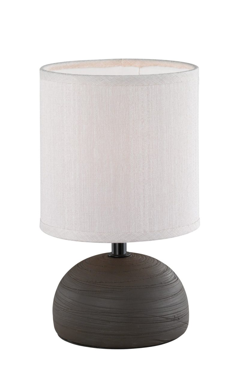 Trio Lighting Luci tafellamp bruin keramiek, E14-fitting, hoogte 23 cm