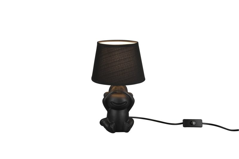 Trio Lighting Abu table lamp matt black ceramic, E14 fitting, height 27.5 cm