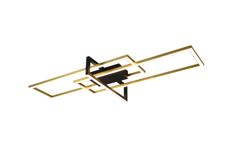 Trio Lighting Salinas ceiling lamp LED 34W 3000K matte brass 100 cm